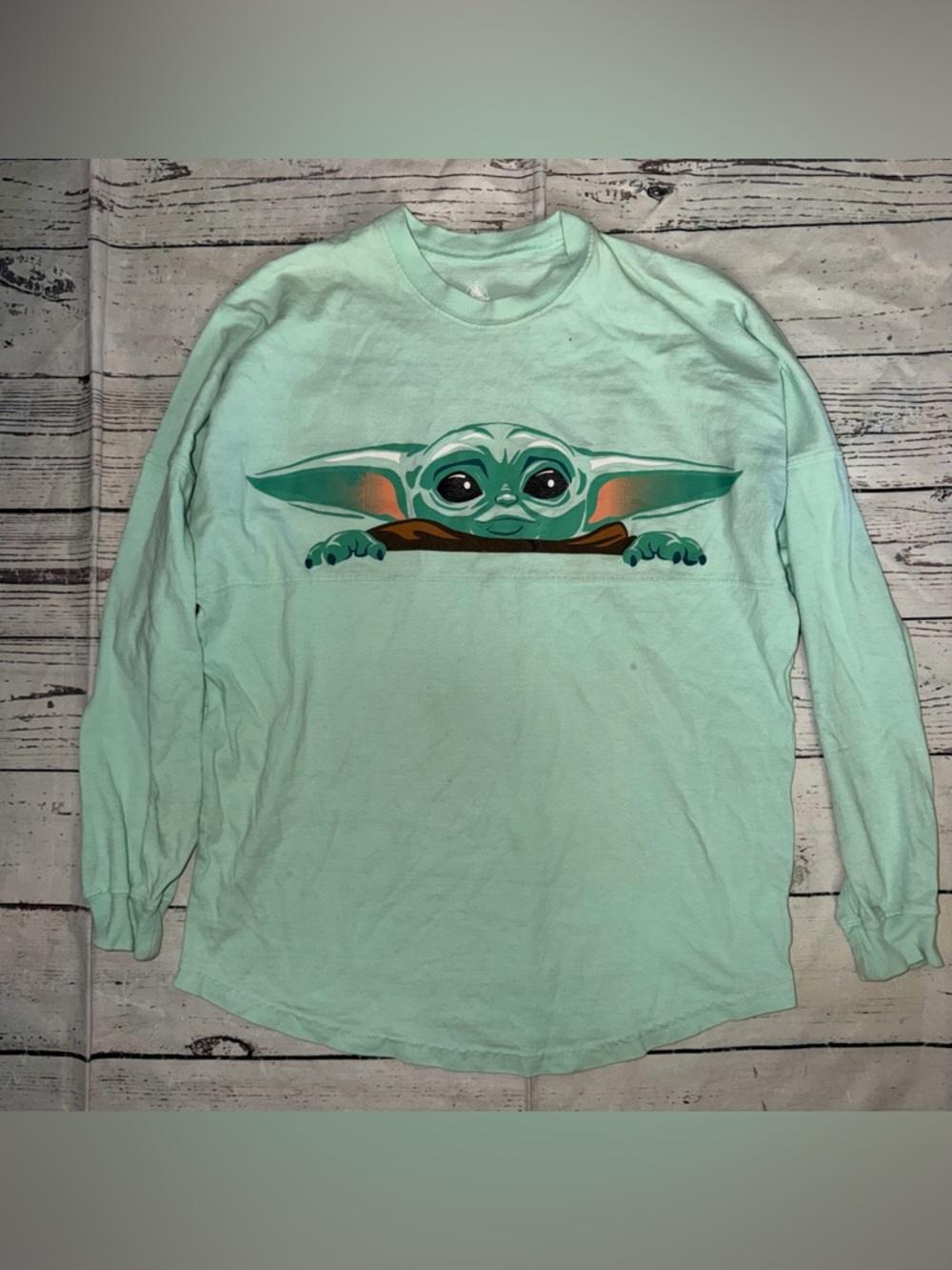 Disney Baby Yoda (Grogu) Mint Green Long Sleeve spirit jersey